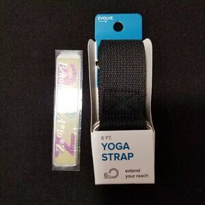 Evolve By Gaiam 6 Foot Yoga Strap - Black NEW Sealed